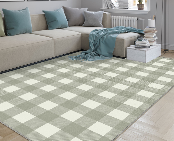 Sage Green Rustic Rug