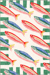 Colorful fish patterned bath mat.