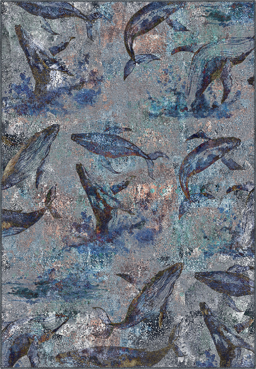Oreon Blue Whale Rug | Rugette Coastal Rug