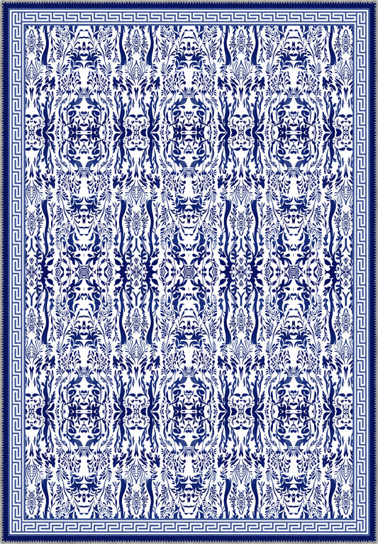 Aveline French Blue Foliage Rug