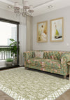 Alder Floral Sage Green Rug