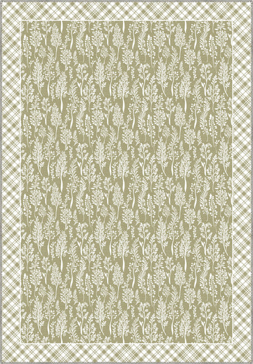 Alder Floral Sage Green Rug