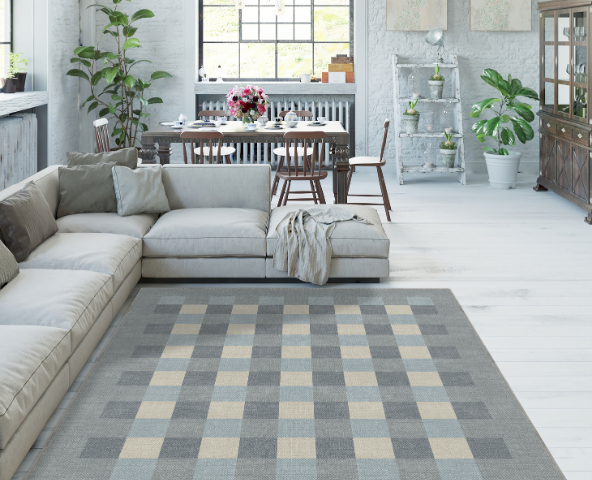 180x180 rugs are great for adding structure and warmth to square-shaped rooms