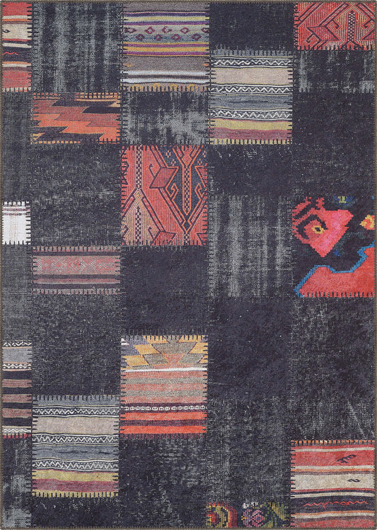 Cedric Multi-Coloured Patchwork Rug