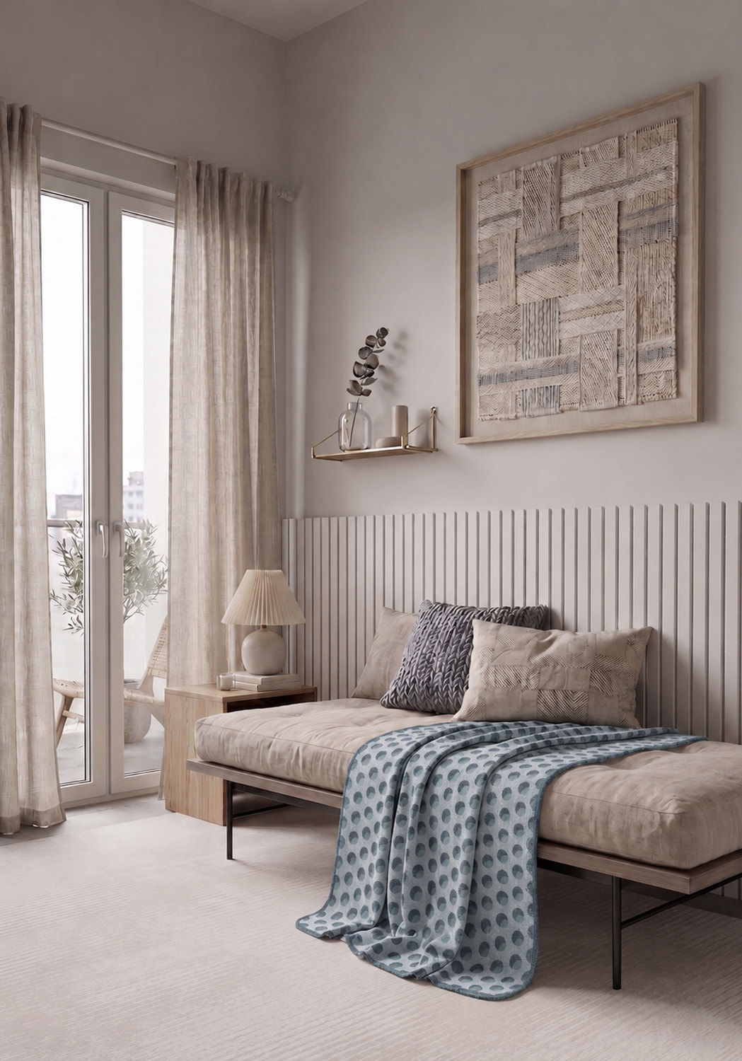 Perrin Polka Dot Blue Blanket