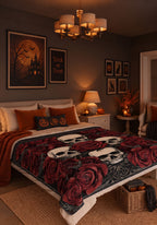 Eerie Gothic Rose Blanket