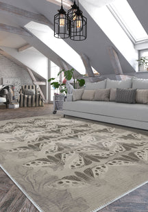 Celestia Grey Butterfly Rug