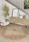 Marisa Beige Customizable Monogram Rug