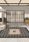 Marisa Navy Monogram Personalised Rug