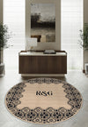 Marisa Navy Monogram Personalised Rug