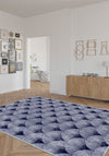 Addison Blue Modern Washable Rug