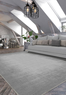Olivia Grey Bordered Rug
