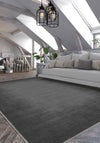 Olivia Grey Bordered Washable Rug