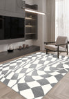 Mini Grey Checkered Rug