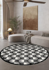 Elysandra Black and White Modern Rug