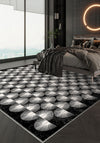 Elysandra Black and White Modern Rug