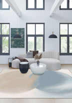 Maya Beige and Blue Abstract Rug