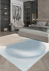 Maya Beige and Blue Abstract Rug