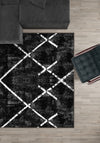 Margot Washable Black and White Rug