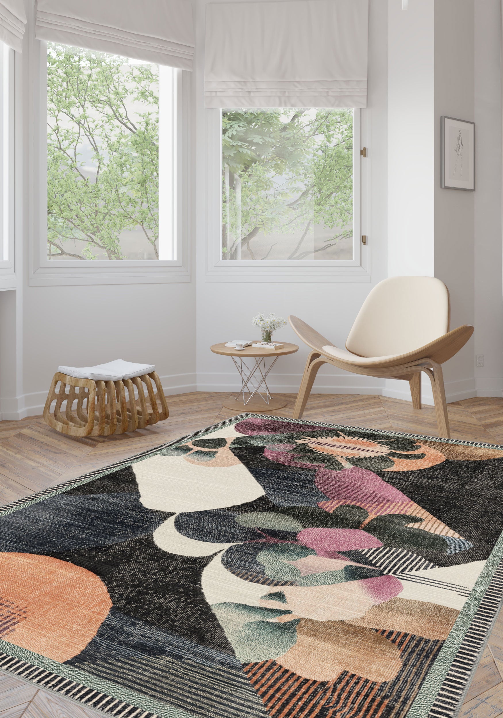 VINTAGE CHLOE ウィルトンラグ Chloe Colourful Vintage Rug | Rugette