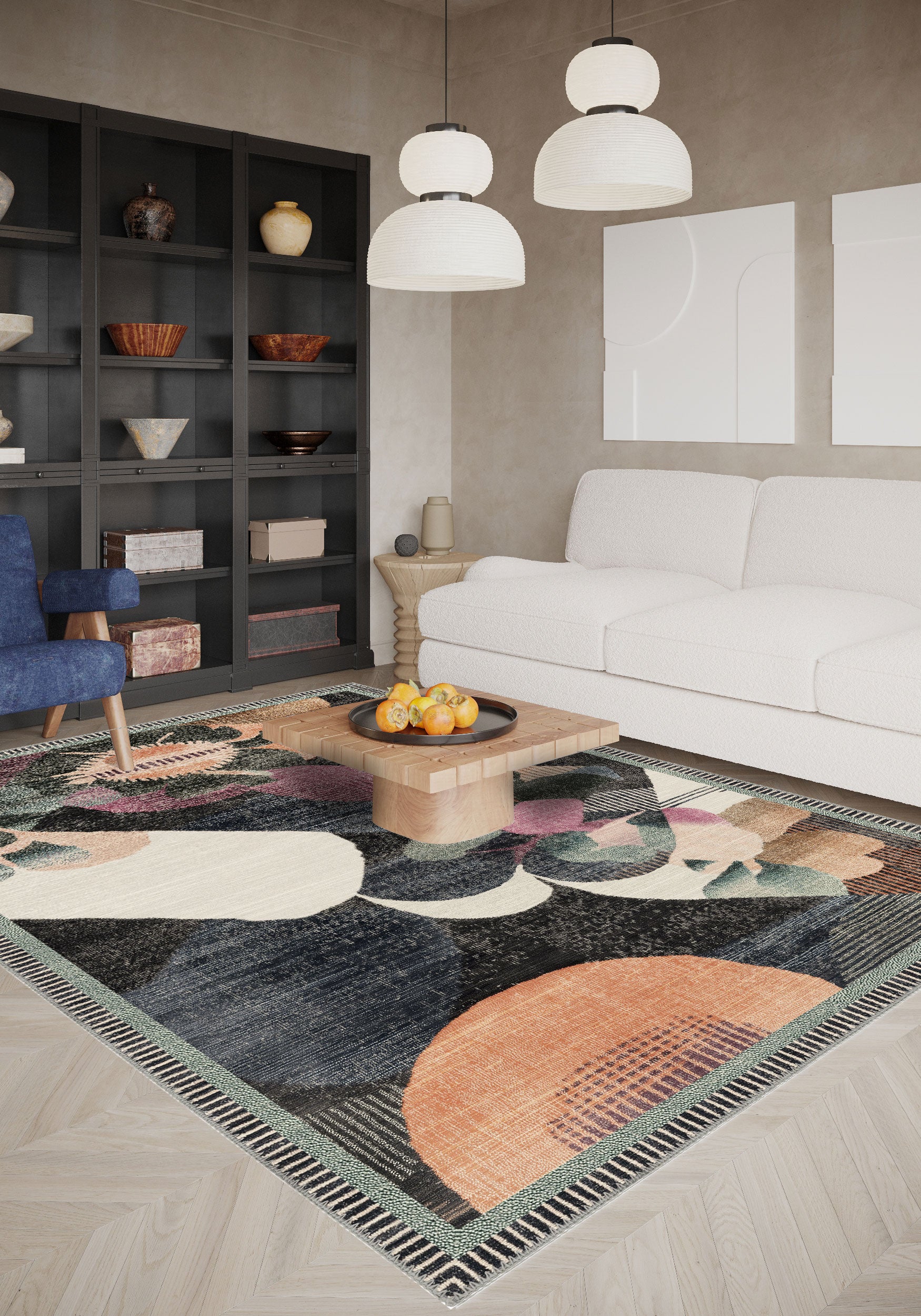 VINTAGE CHLOE ウィルトンラグ Chloe Colourful Vintage Rug | Rugette