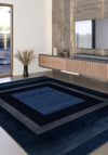 Mila Modern Navy Washable Rug