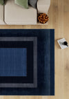 Mila Modern Navy Washable Rug