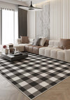 Jove Checkered Black and White Rug