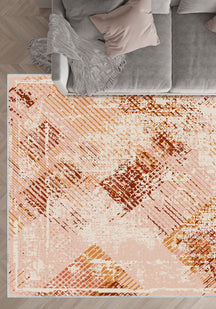 Briar Orange Geometric Rug