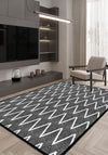 Siena Black and White Chevron Rug