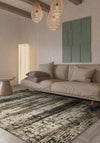 Anna Washable Abstract Green Rug