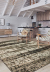 Anna Washable Abstract Green Rug