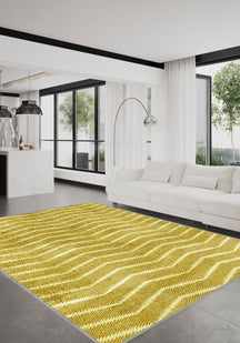 Alice Yellow Modern Washable Rug