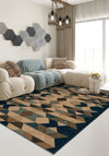 Rivena Beige Geometric Rug