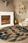 Rivena Beige Geometric Rug