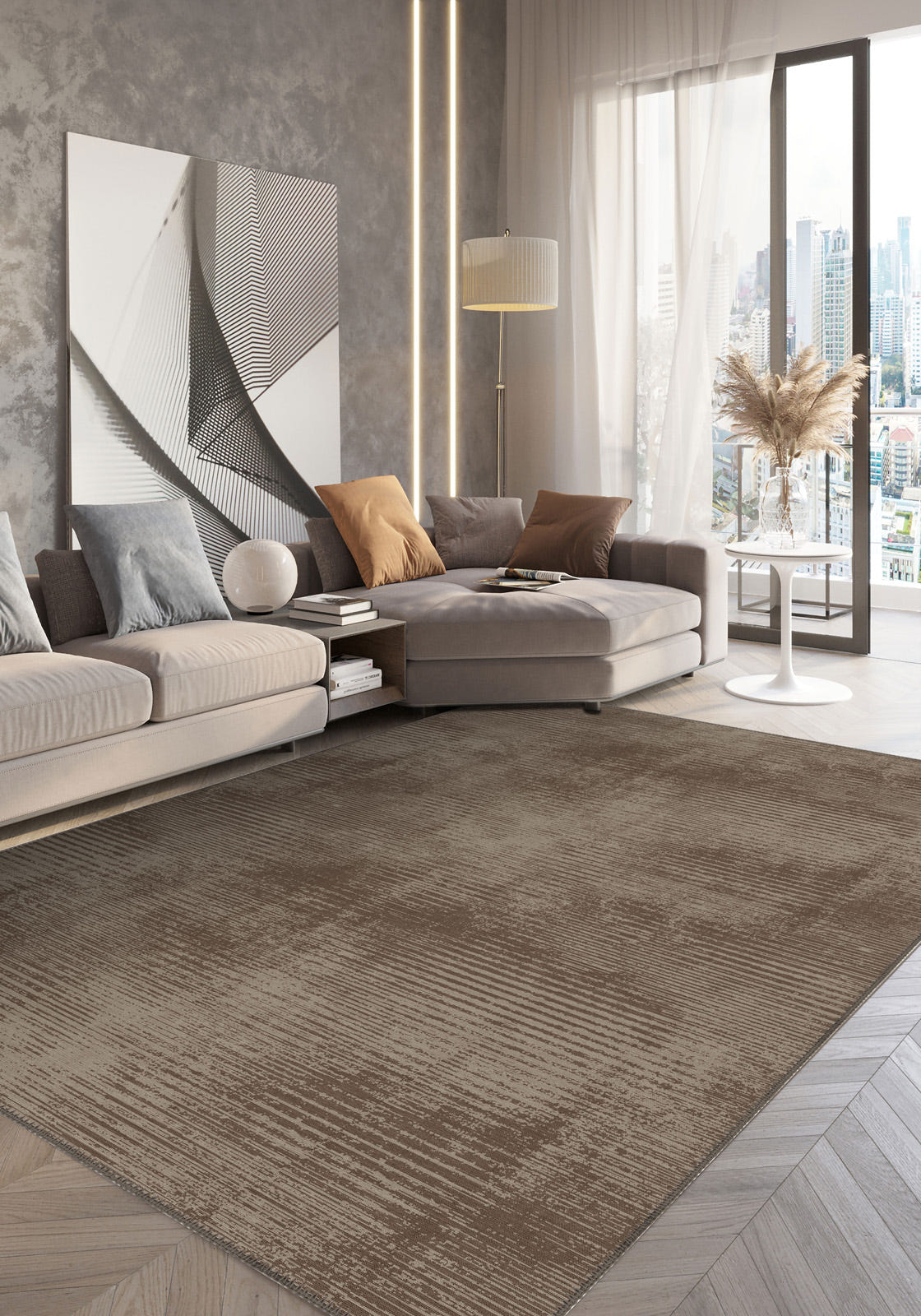 Oliver Brown Distressed Rug