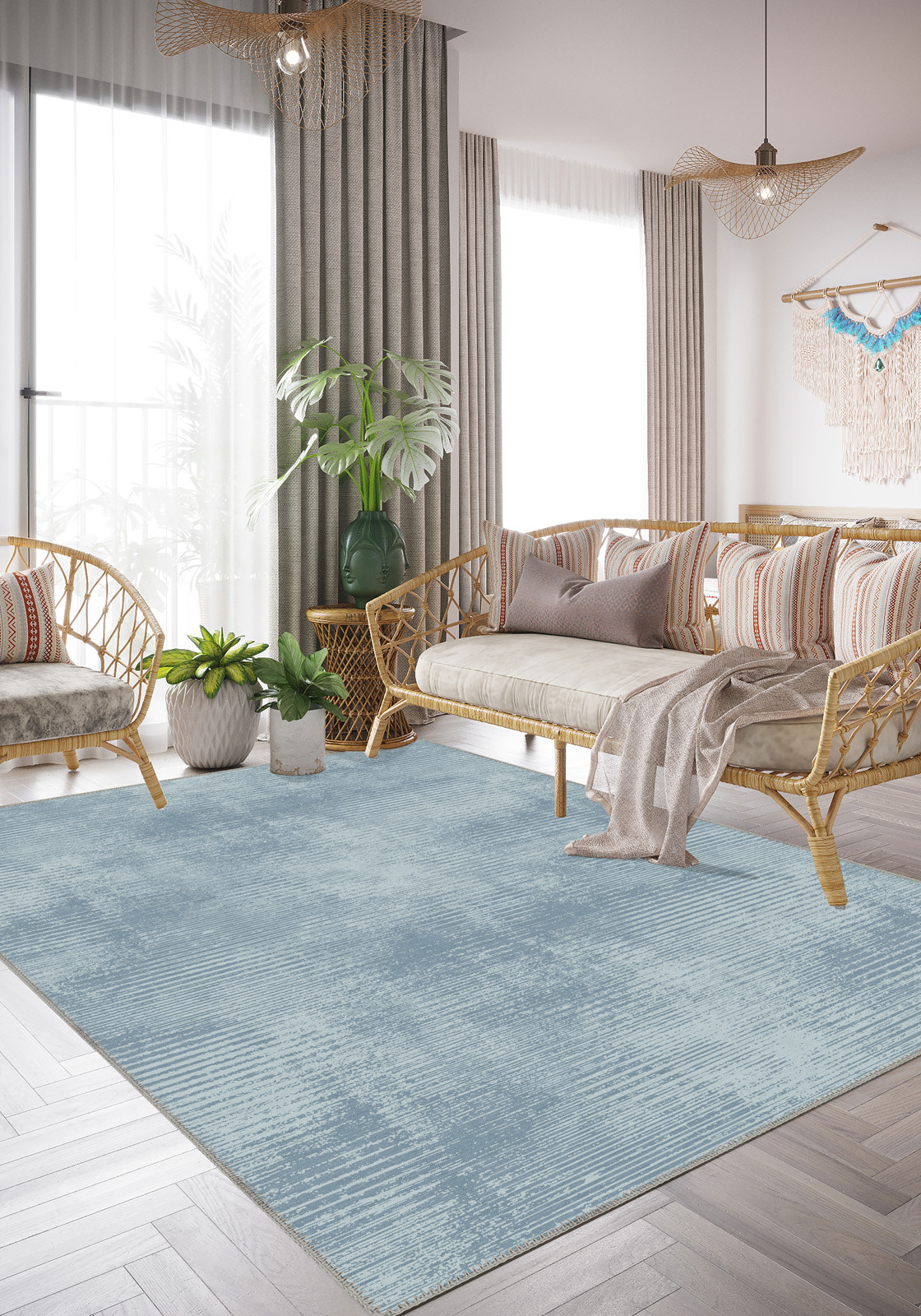 Oliver Modern Blue Rug