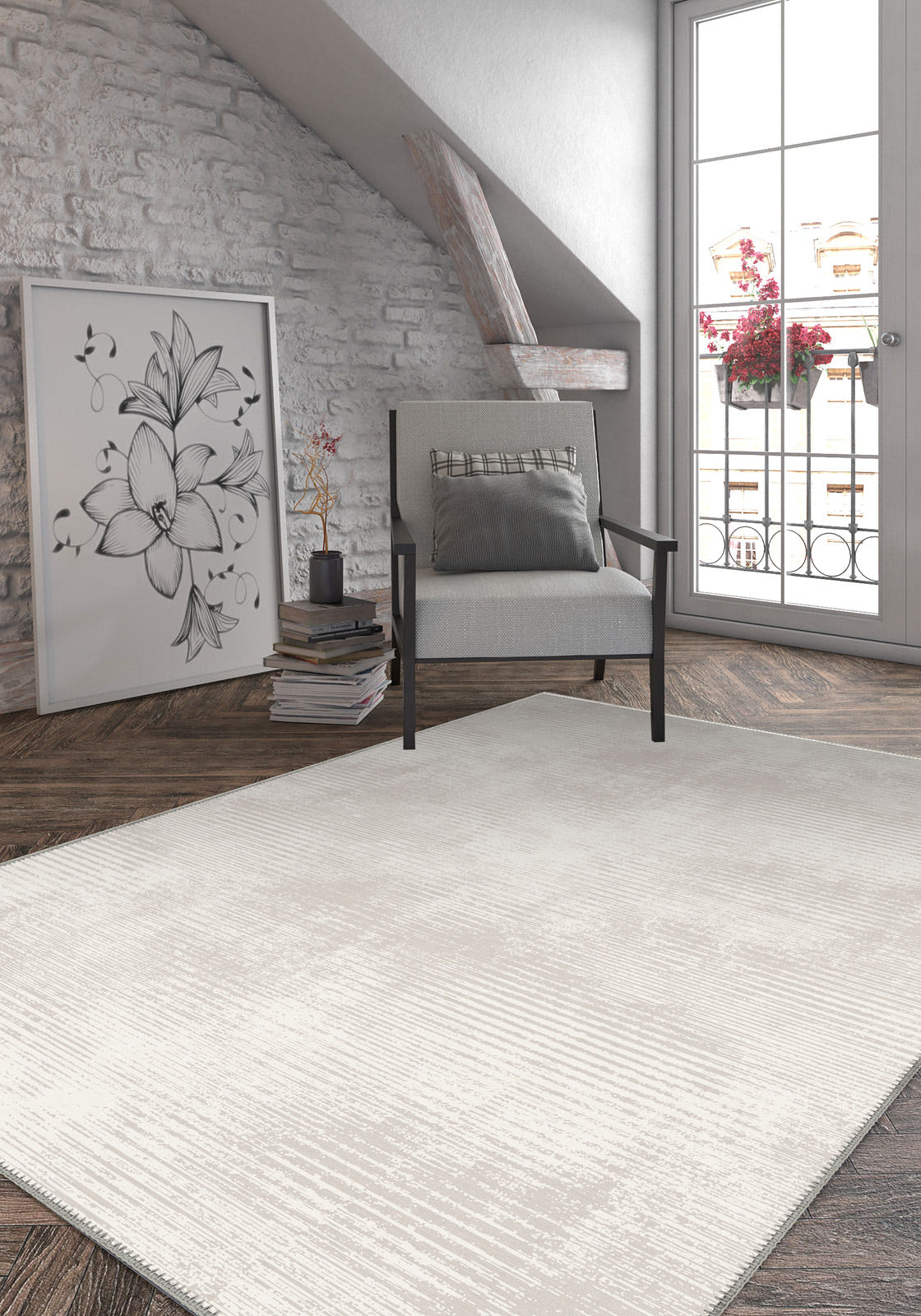 Oliver Cream Modern Rug