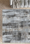 Brianna Grey Abstract Washable Rug