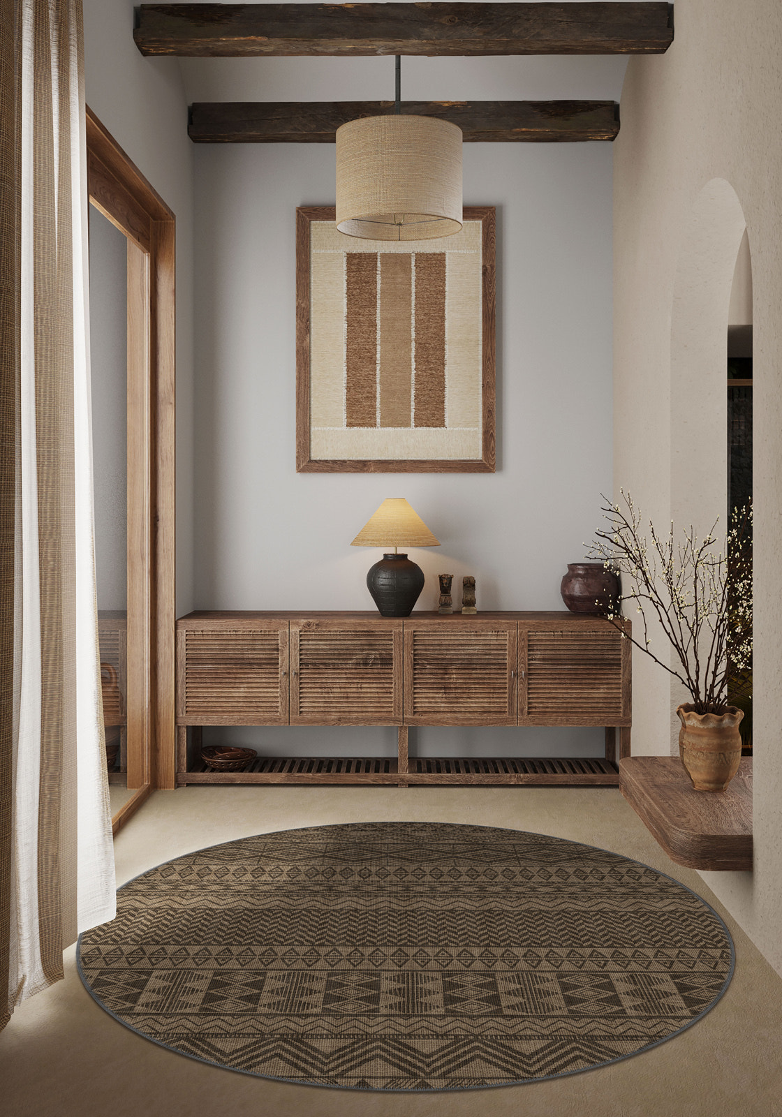 Naya Brown Tribal Rug