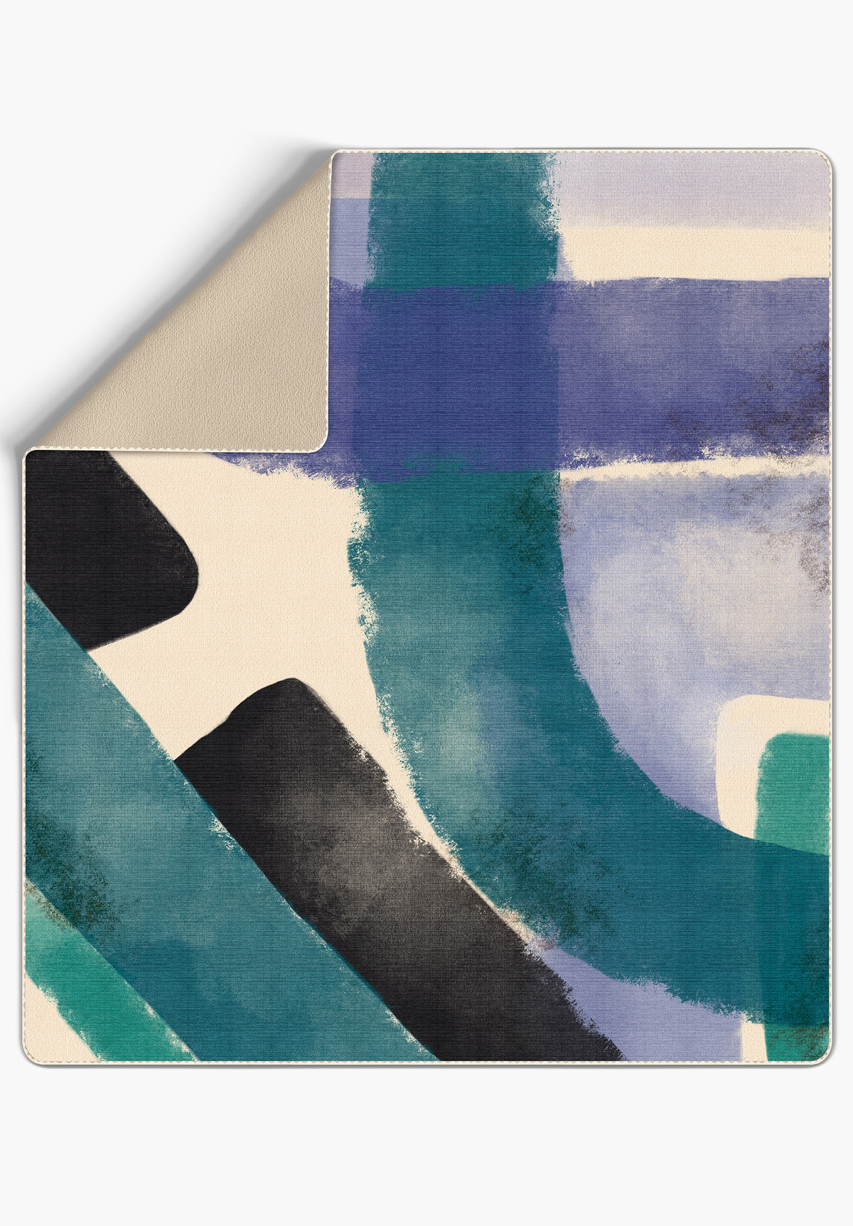 Aleron Abstract Teal Blanket