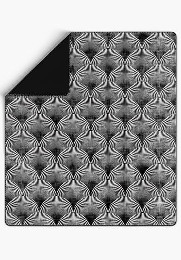 Addison Geometric Black Blanket