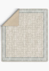 Alexis Blue Cream Throw Blanket