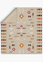 Azra Moroccan Beige Blanket Throw
