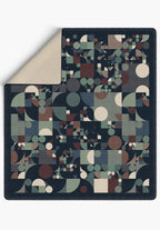 Leandro Geometric Teal Blanket