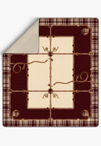 Evelston Burgundy Plaid Blanket
