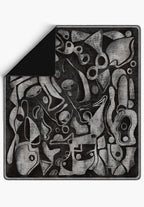 Virella Abstract Black Blanket Throw