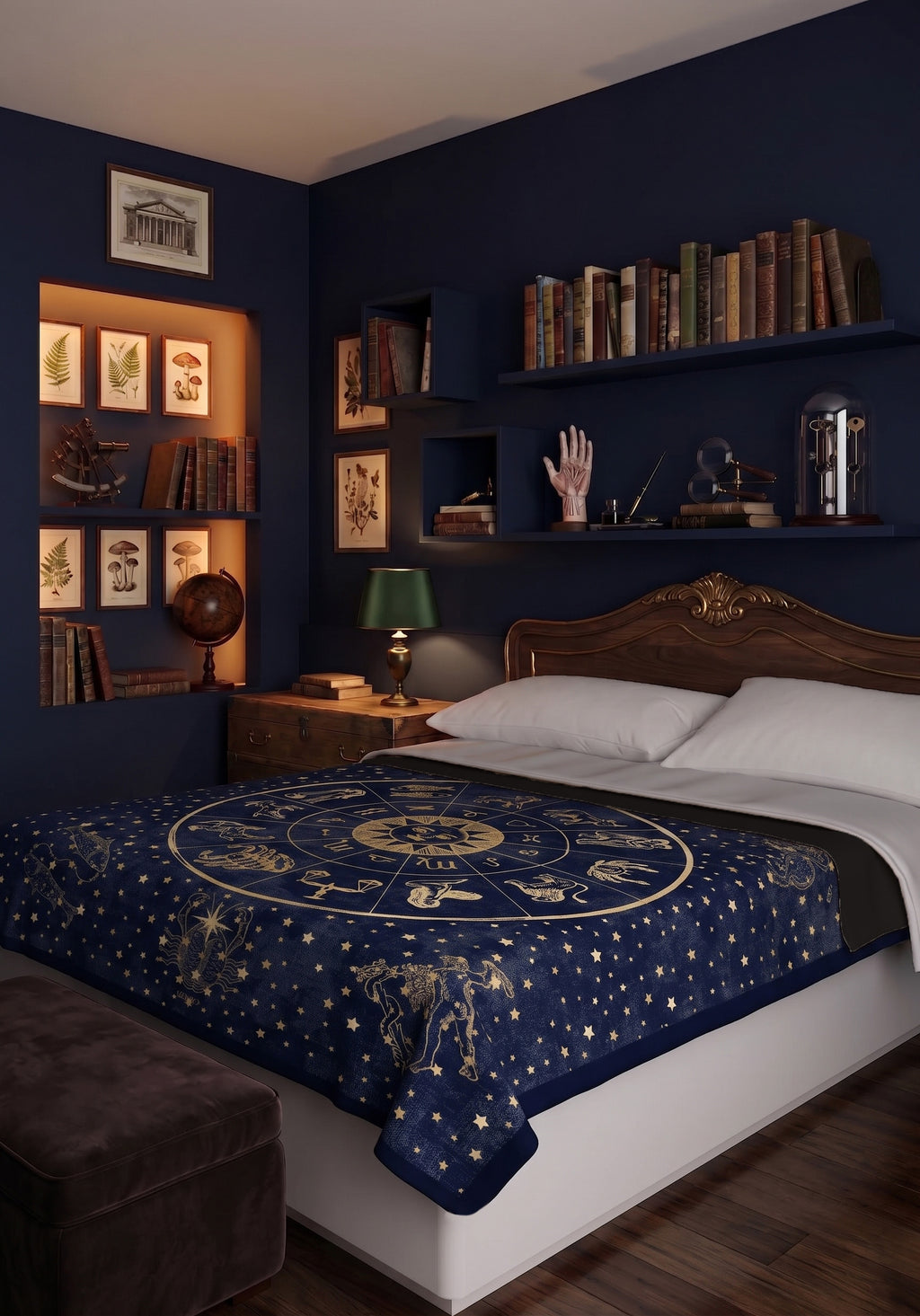 Vega Navy Zodiac Star Blanket