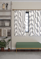 Mini Gray Geometric Curtain