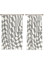 Mini Gray Geometric Curtain